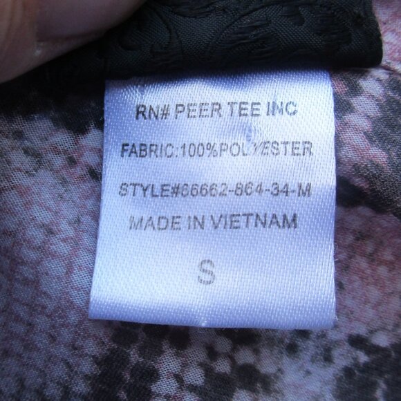 DAYTRIP Top Size Small Animal Print Semi Sheer Button Down Blouse - Picture 12 of 13